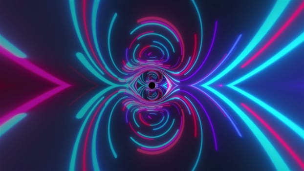 Colorful glow lights. Computer generated 3d render