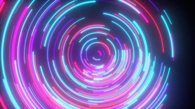 Radial glow lines. Computer generated 3d render