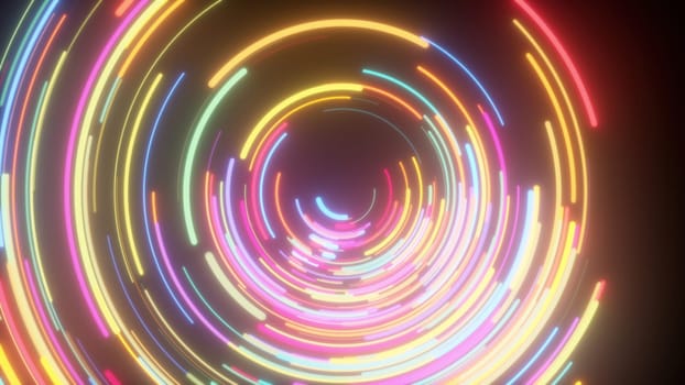 Radial glow lines. Computer generated 3d render