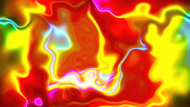 Abstract neon wave. Computer generated 3d render
