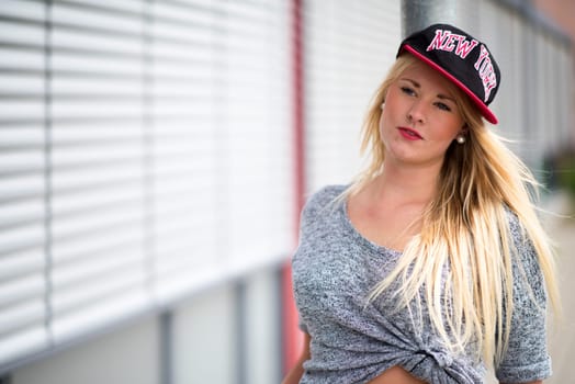 Skater with basecap outside