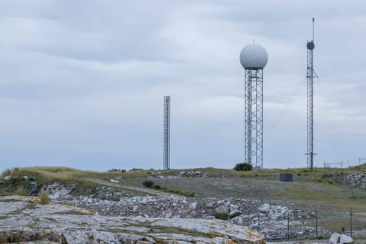 Weather Station with clouds in the background.