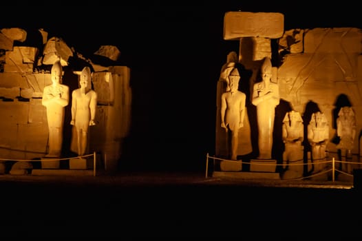 Luxor, Egypt - April 15 2008: The temple of Amun in Karnak complex, Luxor, Egypt