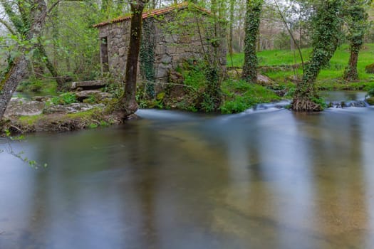 Long Exposure near an old watermill in Homem River, Amares, Portugal