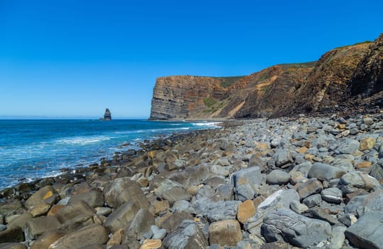 Cliffs in the Algarve West Coast, near Sagres, Portugal