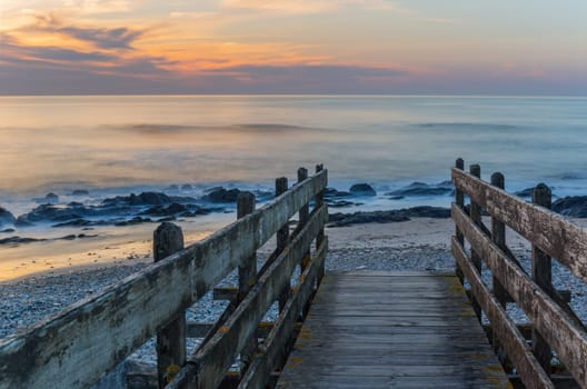 long exposure at the ocean in Cepaes, Esposende, north of Portugal