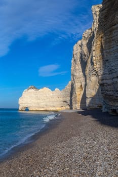Limestone cliffs at Etretat, Coast of Normandy, France