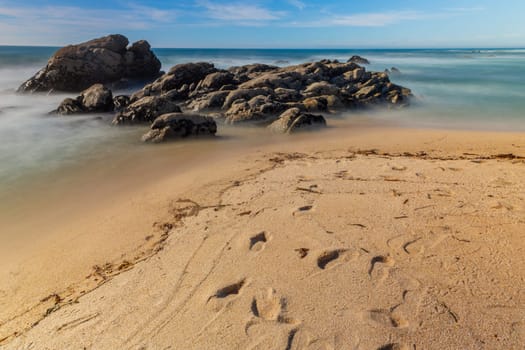 long exposure at the ocean in Povoa de Vazim, north of Portugal