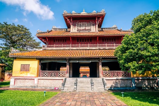 A traditional building in the Imperial City in Hue, Central Vietnam