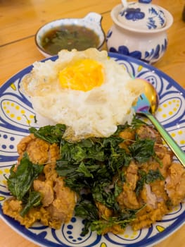Thai spicy street food menu, stock photo