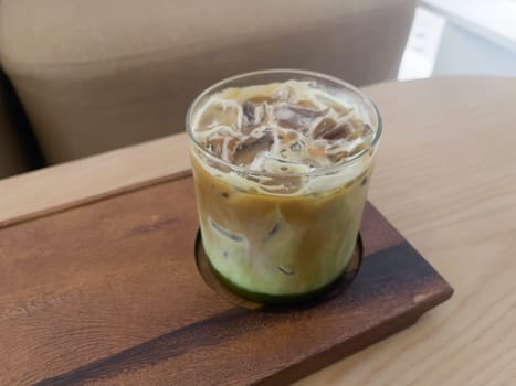 Matcha green tea latte espresso, stock photo