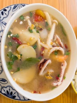 Thai spicy street food menu, stock photo