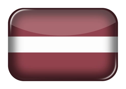 A Latvia web icon rectangle button with clipping path 3d illustration