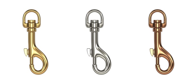 Trigger hooks 3D rendering illustration isolated on white background