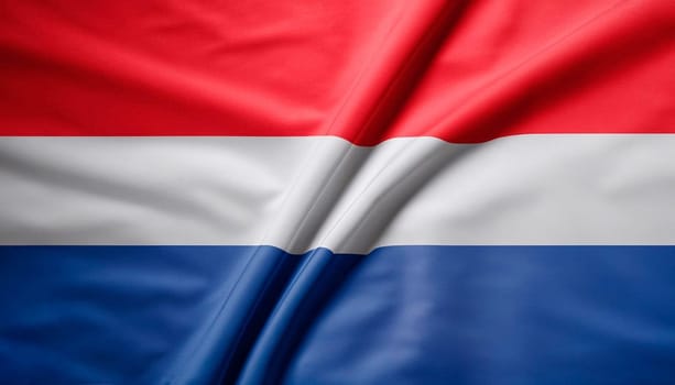 Netherland flag on a silk drape