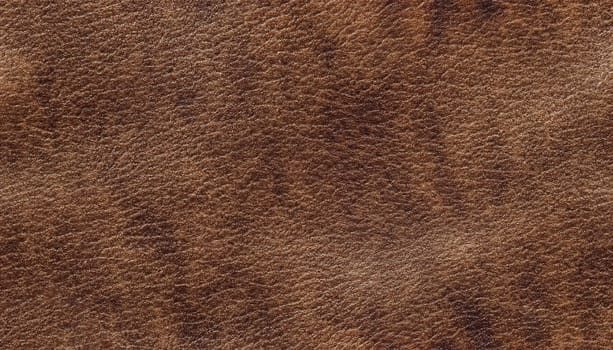 dark brown leather texture closeup can be used as background.