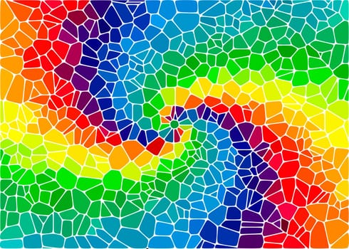 Abstract stained glass background , the colored elements arranged in rainbow spectrum