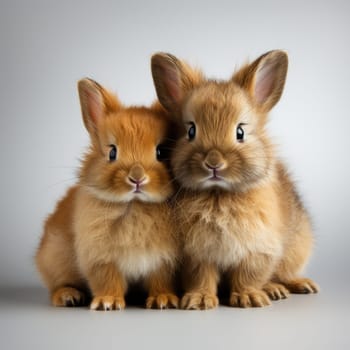Cute little bunnies. Generative AI
