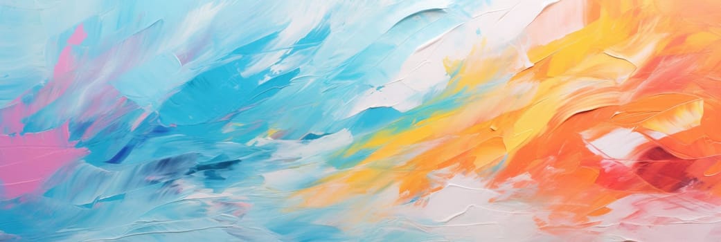 Oil painting on canvas, abstract color painting. Generative AI