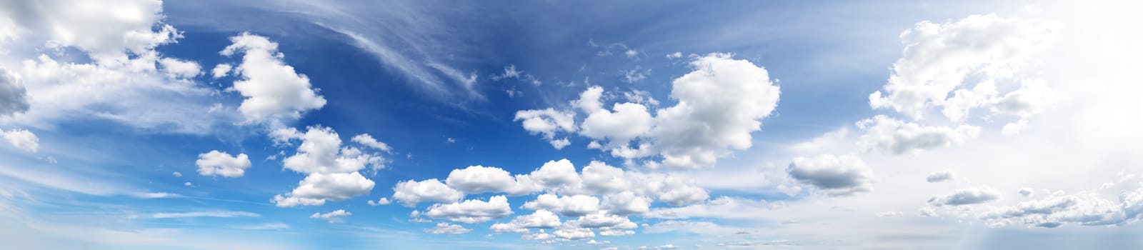 Cloudscape on the blue sky in sunny day in summer. Concept of the wallpaper and background.