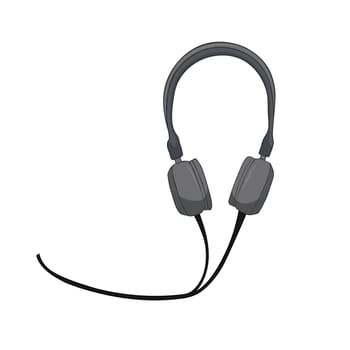 Vector headphones icon isolated on White background.