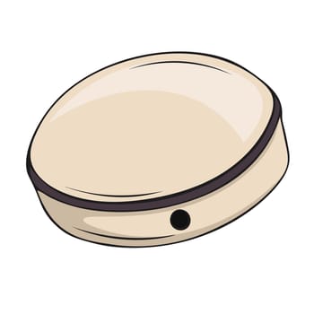Bendir drum of North Africa Maghrib. Vector illustration.