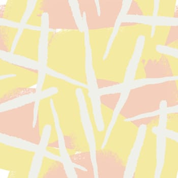 Vector multicolor seamless pattern from pink,yellow, white blots. Free form abstract spots