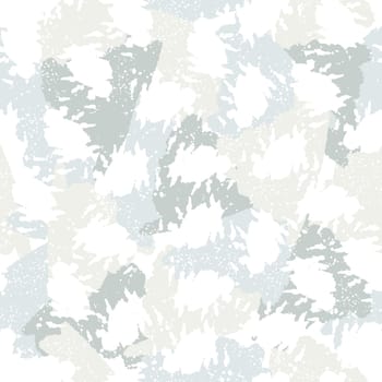 Vector multicolor seamless pattern from white, green blots. Free form abstract spots