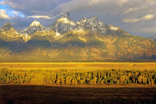 Sunrise in Grand Teton, Wyoming