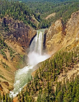 Lower Falls in Yellowstone National Park, Wyoming,