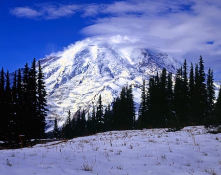 Mt.Rainier in the  Cascade Range of the Pacific Northwest, Washington