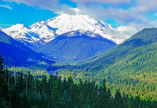 Mt.Rainier in the  Cascade Range of the Pacific Northwest, Washington