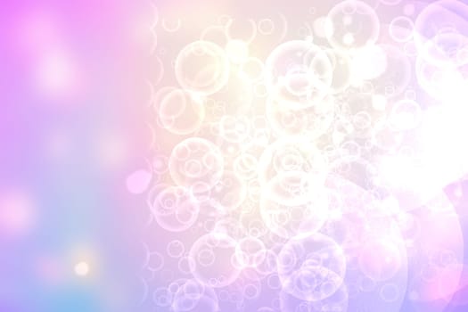 Abstract blurred fresh vivid spring summer light delicate pastel yellow pink orange bokeh background texture with bright circular soft color lights. Beautiful backdrop illustration.