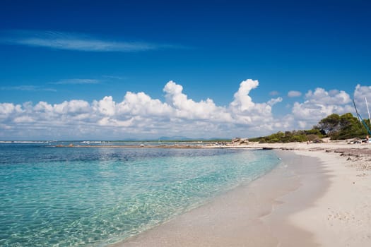 At the famous natural beach of Es Trenc, Mallorca, Spain