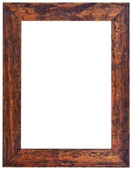 Old Carved Wooden Frame Isolated with Clipping Path