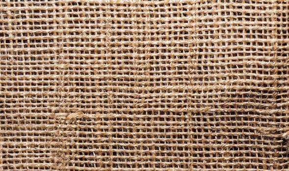 Brown linen old fabric texture or background