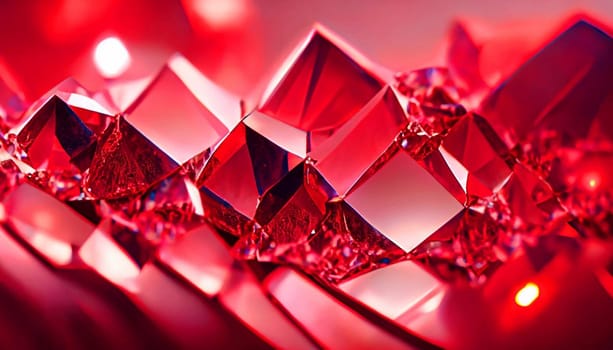 Natural gemstone rhodolite garnet isolated on the white background