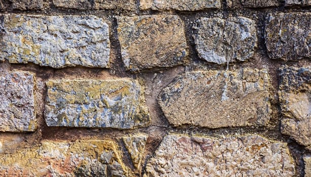 Texture of a stone wall. Old castle stone wall texture background. Stone wall as a background or texture. Part of a stone wall, for background or texture