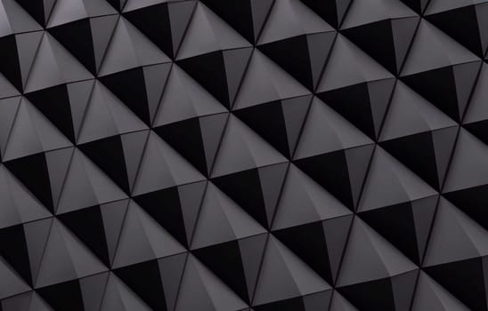 Composition with black geometric shapes, abstract background