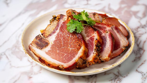 Mei Cai Kou Rou or Steam Belly Pork With Swatow Mustard Cubbage Recipes - Chinese food style