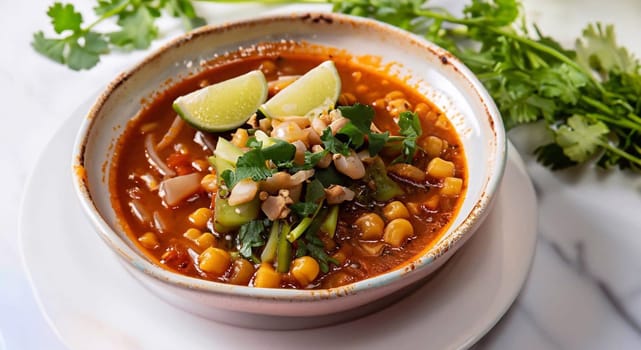 Mexican Red Pozole, Pork and Hominy Stew