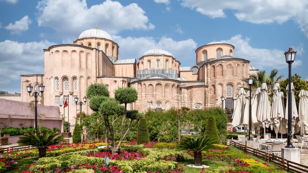 Zeyrek Mosque, or Molla Zeyrek Camii, 14th century Middle Byzantine architecture style mosque, formerly Monastery of the Pantokrator, suited in Fazilet street, Zeyrek district, Fatih, Istanbul, Turkey