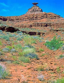 View of Mexican Hat in Utah