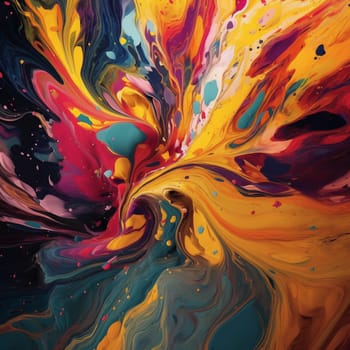 This abstract wallpaper features a series of vibrant, swirling colors. The colors blend together in a smooth, fluid way, creating a sense of movement and energy.