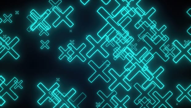 Glowing Cross Marks. Computer generated 3d render,Glowing Cross Marks. Computer generated 3d render