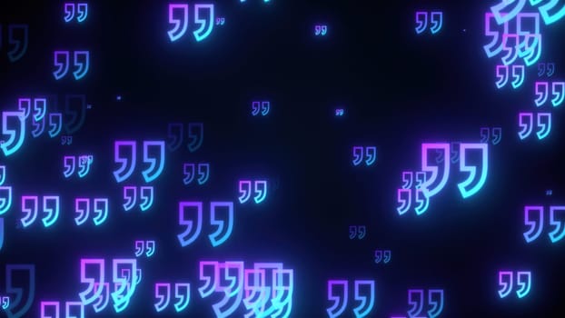 Glowing quote icons. Computer generated 3d render,Glowing quote icons. Computer generated 3d render