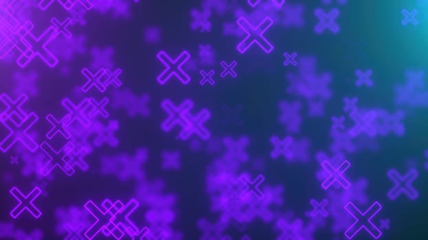 Glowing Cross Marks. Computer generated 3d render,Glowing Cross Marks. Computer generated 3d render