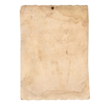 Old vintage paper texture isolated on white background
