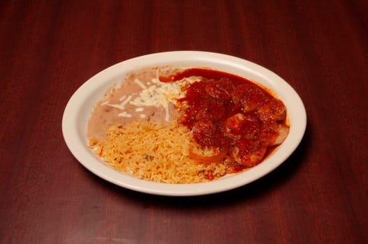 Delicious mexican dish known as Camarones A La Diablo
