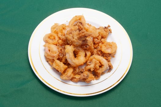 seafood delicacy known as fried calamari rings